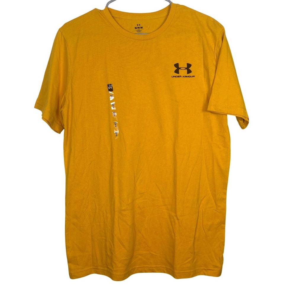 Under‎ Armour Mens Sportstyle Left Chest Tee Ochre Yellow Short Sleeve Shirt M